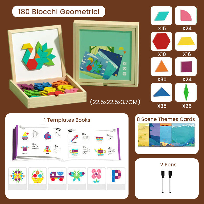 🎁🎄Christmas Sale 50% OFF!🔥Wooden Magnetic Pattern Block Puzzle Set