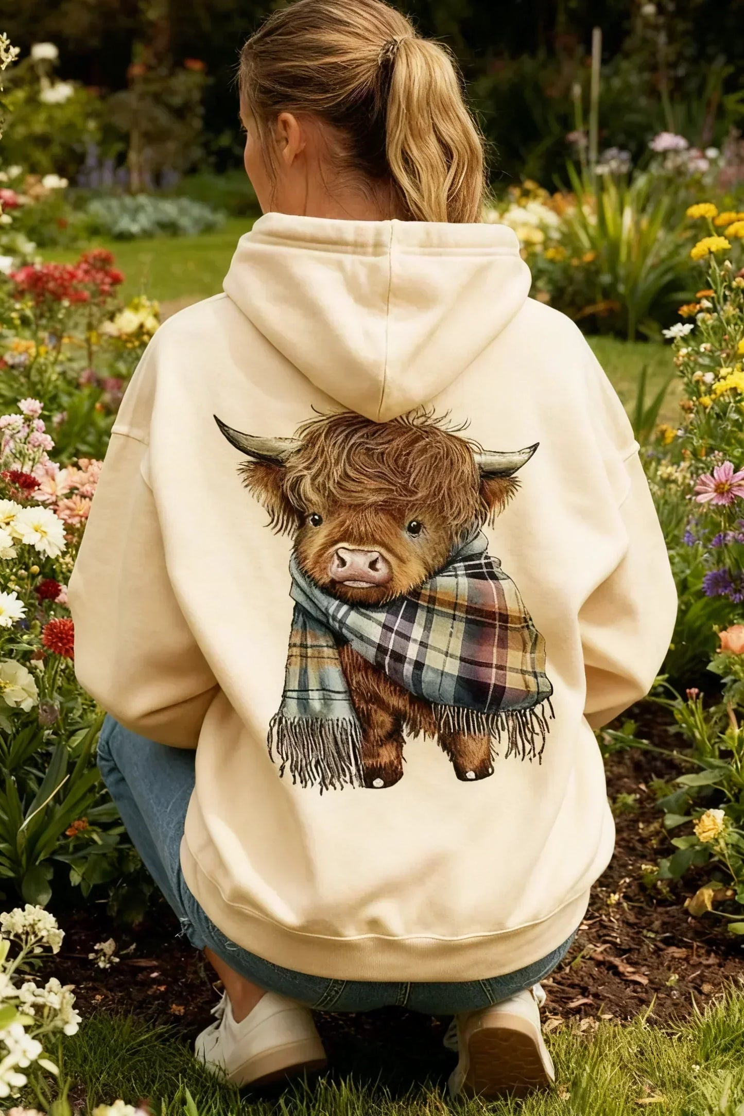 🎄🎅CHRISTMAS SALE 50% OFF!!🎁Cute Highland Cow Cozy Fleece-Lined Hooded Sweatshirt🦬