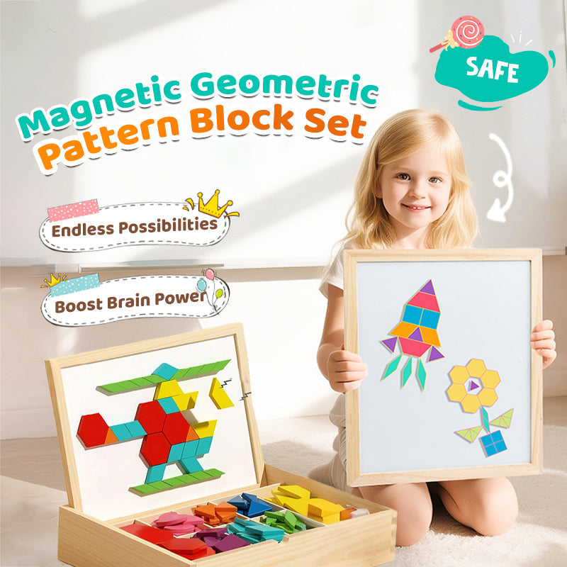 🎁🎄Christmas Sale 50% OFF!🔥Wooden Magnetic Pattern Block Puzzle Set