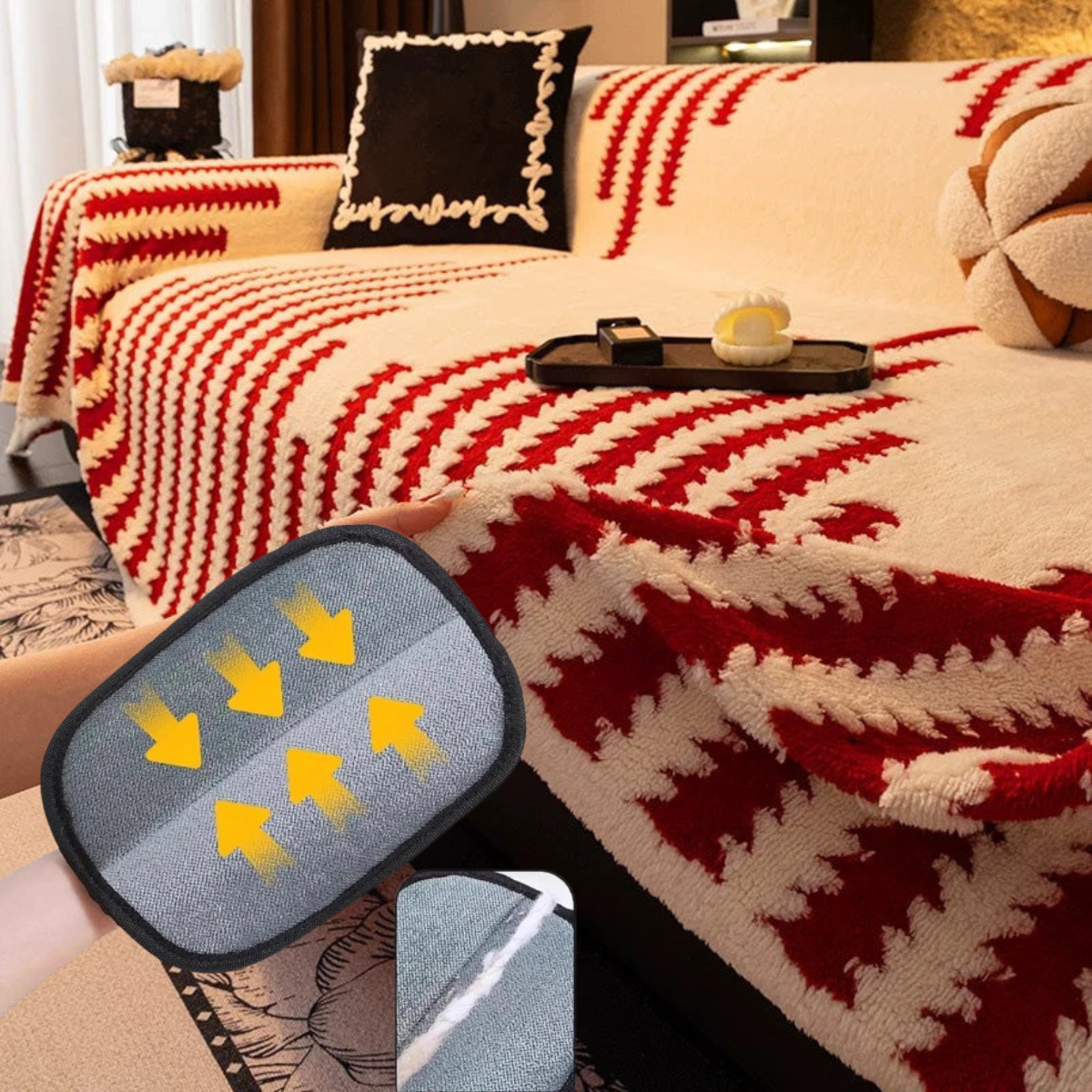 📢📢50% OFF !!⏰⏰Soft Plush Non-Slip Couch Cover