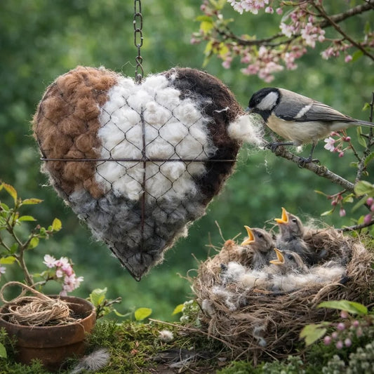 🔥LAST DAY 49% OFF - ☁ Handmade Alpaca Fiber Bird Nesting Heart 🏡 Buy 2 Free Shipping 💕