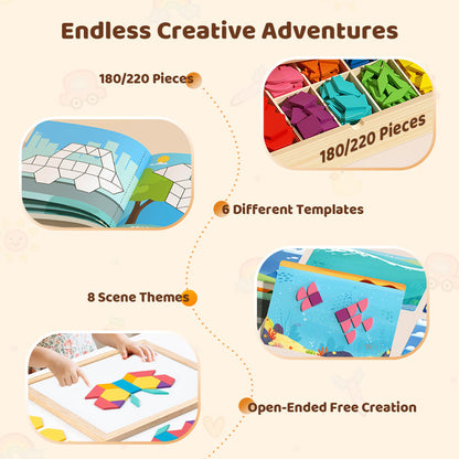 🎁🎄Christmas Sale 50% OFF!🔥Wooden Magnetic Pattern Block Puzzle Set