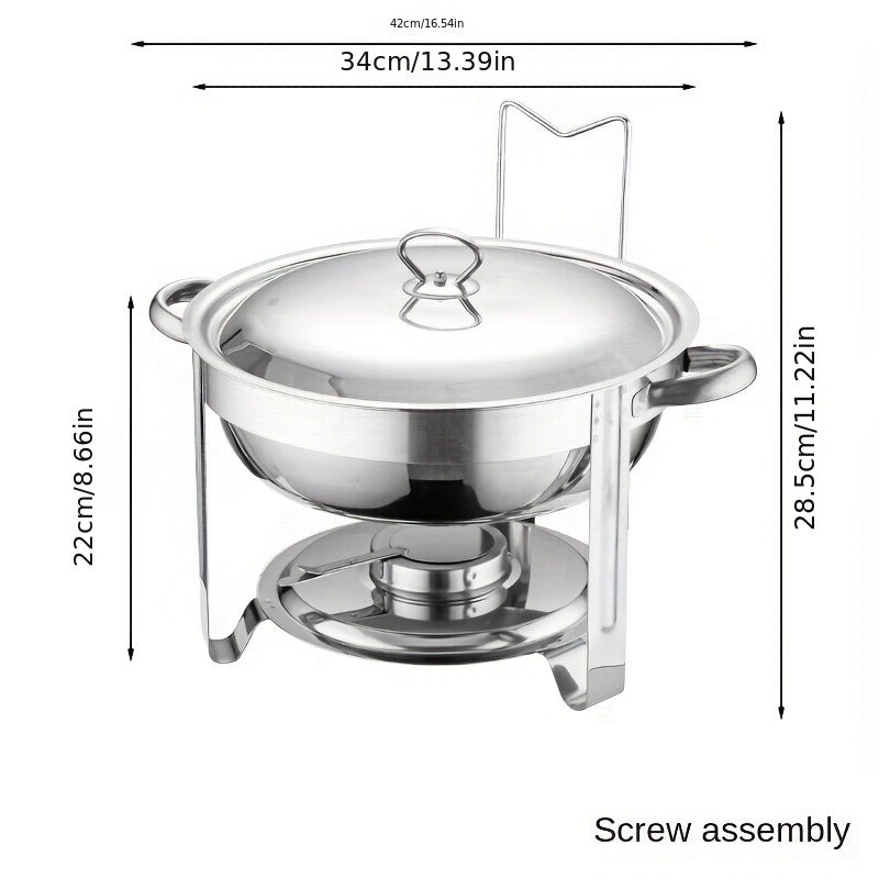 🧑‍🍳The same as in a five-star buffet restaurant🍽️Stainless Steel Chafing Dish Buffet Set 5QT with Fuel Can Rack, Gold Food Warmer for Parties