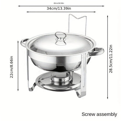 🧑‍🍳The same as in a five-star buffet restaurant🍽️Stainless Steel Chafing Dish Buffet Set 5QT with Fuel Can Rack, Gold Food Warmer for Parties