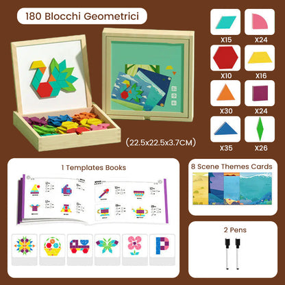 🎁🎄Christmas Sale 50% OFF!🔥Wooden Magnetic Pattern Block Puzzle Set