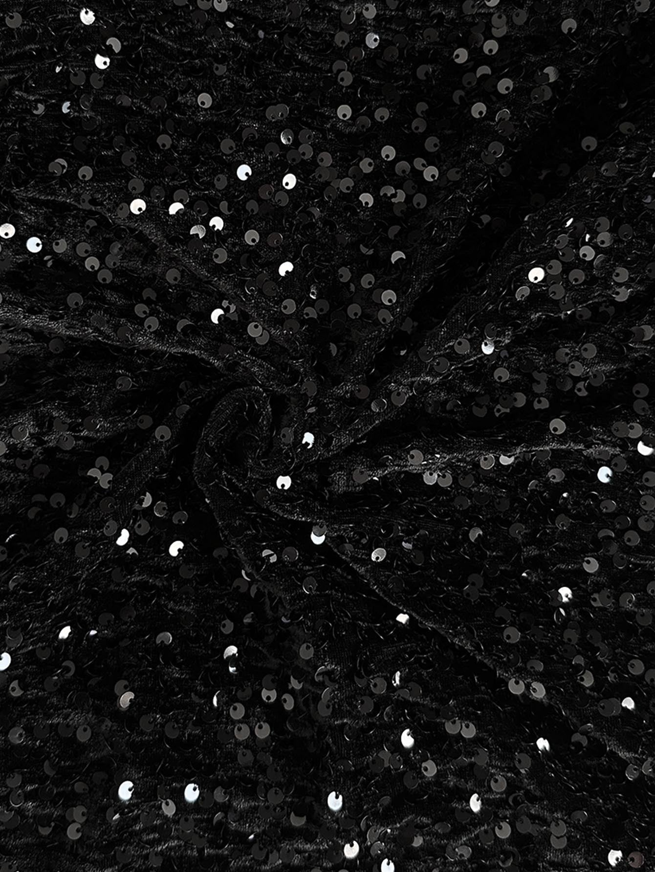 🎄🎁Christmas Sale 40% OFF🥰Women's Sequin Sparkle Wide Leg Pants with Elastic Waistband