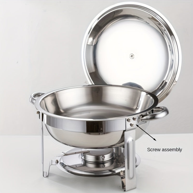 🧑‍🍳The same as in a five-star buffet restaurant🍽️Stainless Steel Chafing Dish Buffet Set 5QT with Fuel Can Rack, Gold Food Warmer for Parties