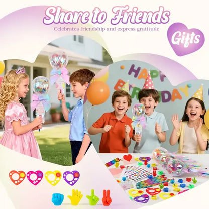 💝Valentines Day Gifts for Kids - Giant Rainbow Stationery Set with Valentine's Cards