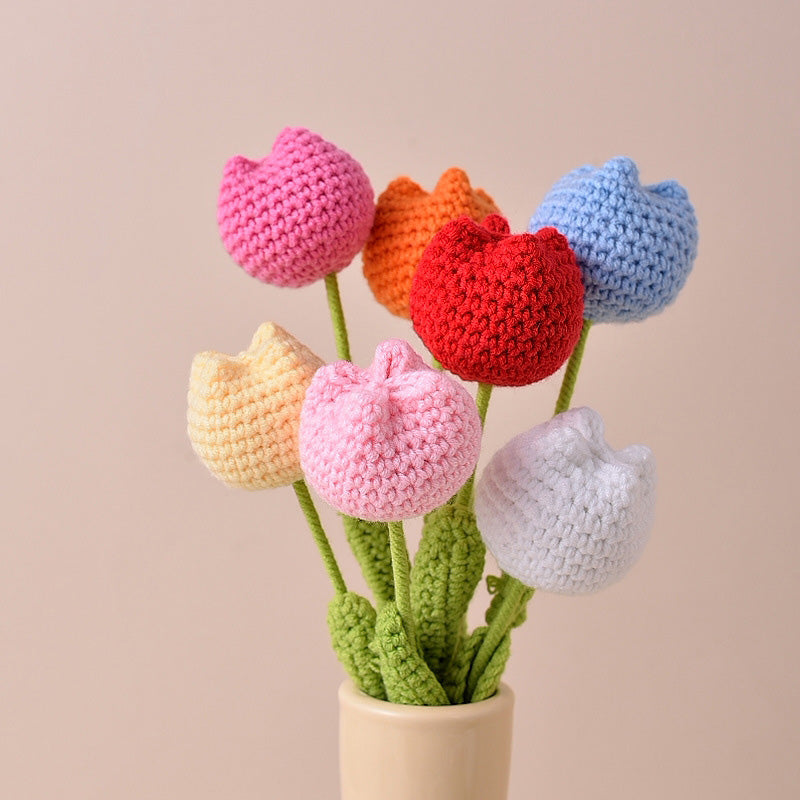Handmade Crochet Roses & Tulips Flowers