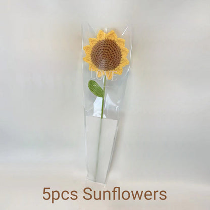 Handmade Crochet Roses & Tulips Flowers