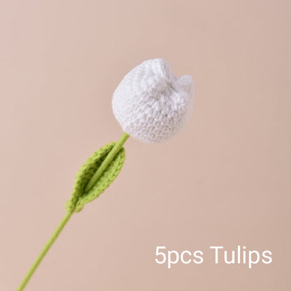 Handmade Crochet Roses & Tulips Flowers