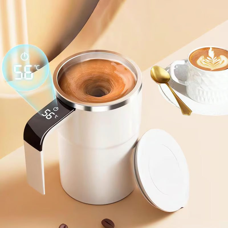 🎅Promotion-Up to 70% OFF!!☕Rechargeable Automatic Magnetic Stirring Coffee Mug Set with Digital Display
