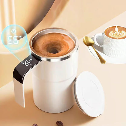 🎅Promotion-Up to 70% OFF!!☕Rechargeable Automatic Magnetic Stirring Coffee Mug Set with Digital Display