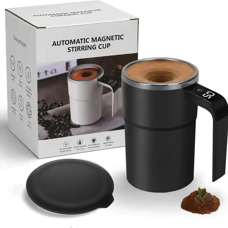 🎅Promotion-Up to 70% OFF!!☕Rechargeable Automatic Magnetic Stirring Coffee Mug Set with Digital Display