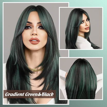 🔥Hot Sale For 50% OFF🎉Nice gift*Wig long hair Layered bangs wigs