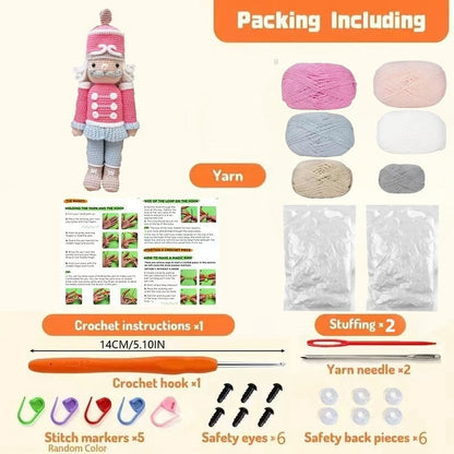 Christmas Nutcracker Doll DIY Crochet Knitting Kit