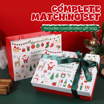 Christmas Gift Box with Lid and Ribbon