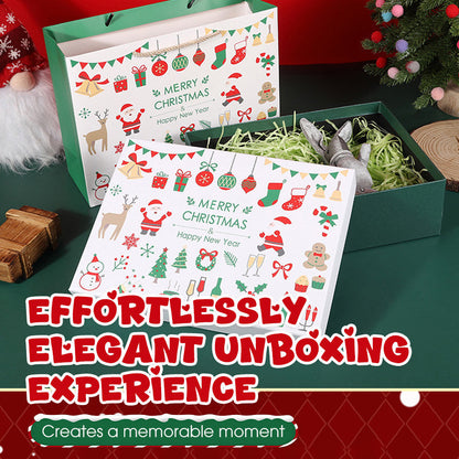 Christmas Gift Box with Lid and Ribbon