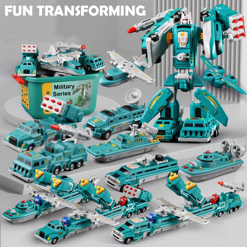 Magnetic Transformation Car & Robot Assembled Toys for Kids