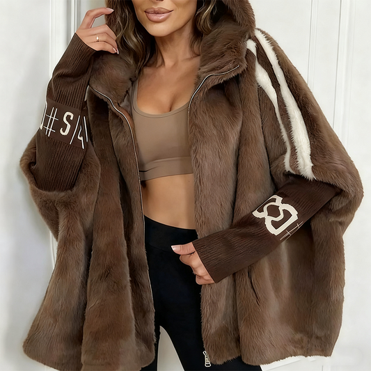 🔥New Arrivals Hot Sale: Sale 49%OFF⚡Women's Casual Hooded Zip-Up Plush Coat
