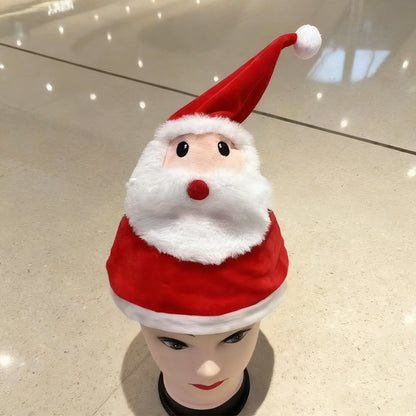 🎅🎉Interactive Plush Christmas Character Hat