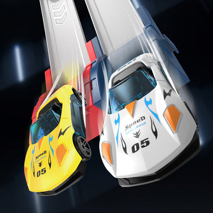 🏎️Let the race begin!⚡Double the track, double the fun🏆no batteries required, just pure speed! - ✨【Dual Toy Car Launcher Racing Track Set for Kids】✨