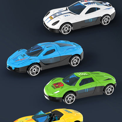 🏎️Let the race begin!⚡Double the track, double the fun🏆no batteries required, just pure speed! - ✨【Dual Toy Car Launcher Racing Track Set for Kids】✨