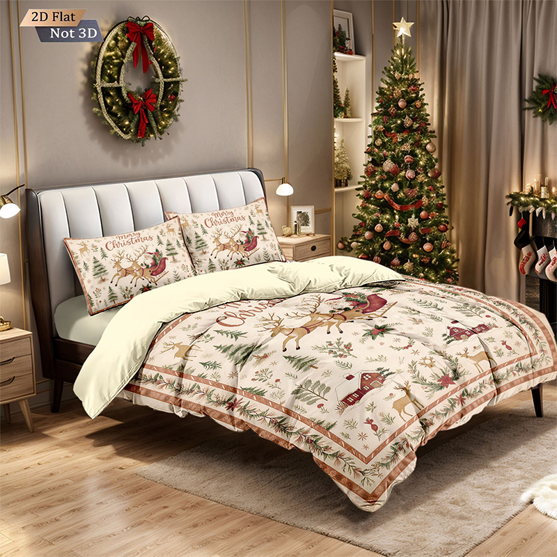 Festive Christmas 3-Piece Duvet Cover Set