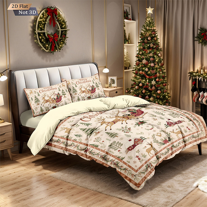 Festive Christmas 3-Piece Duvet Cover Set