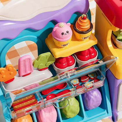 🎄Xmas-Sale 50% Off🍦✨【DIY Ice Cream Play Dough Set for Kids】✨ - Creative Play Dough Kit for Kids' Role Play & Sensory Skills, Ideal Gift!🎁