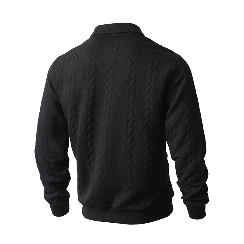 🔥New arrivals offer-Men's Casual Half-Zip Cable-Knit Sweater