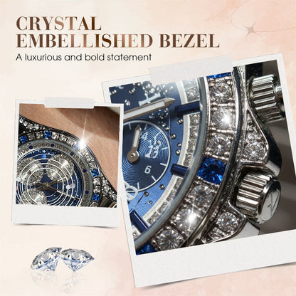 📢📢60 % OFF !!🎅【🎁Best Christmas Gift🎁】🎄TINAIBIN Twelve Zodiac Signs & Starry Sky Diamond Automatic Skeleton Men's Watch