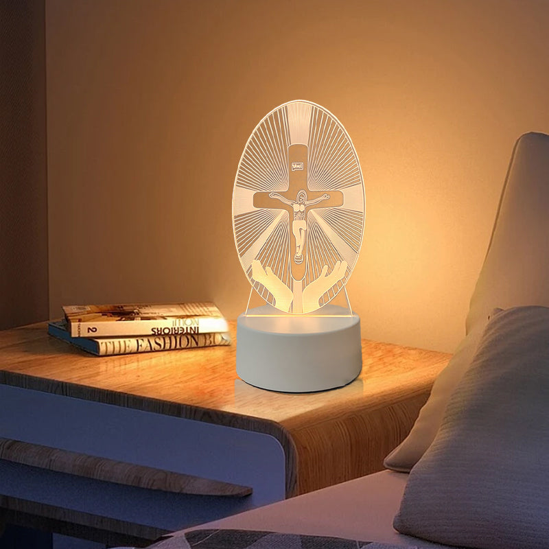 📢📢50 % OFF !!⏰Jesus 3D Night Lamp & Religious Gifts