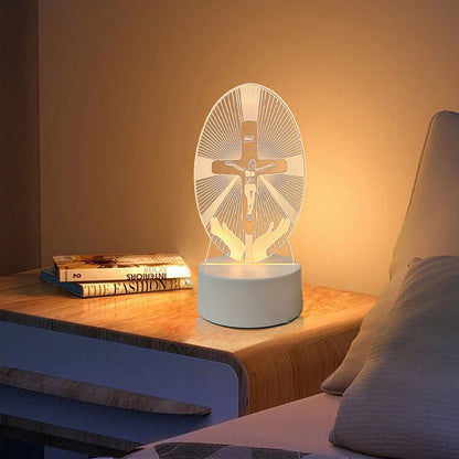 📢📢50 % OFF !!⏰Jesus 3D Night Lamp & Religious Gifts