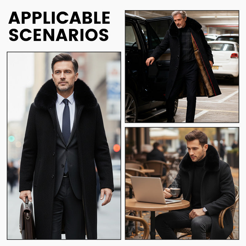 🔥Men's Lined Business Casual Winter Coat