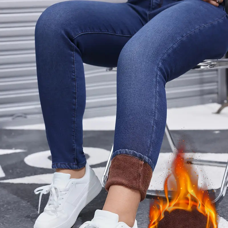 🔥New arrivals offer-Women's High-Stretch Plush-Lined Skinny Jeans