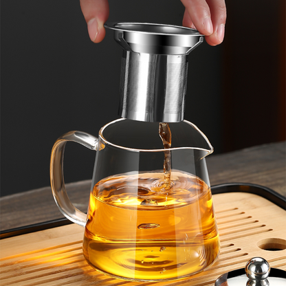 Glass Teapot with Removable Stainless Steel Infuser