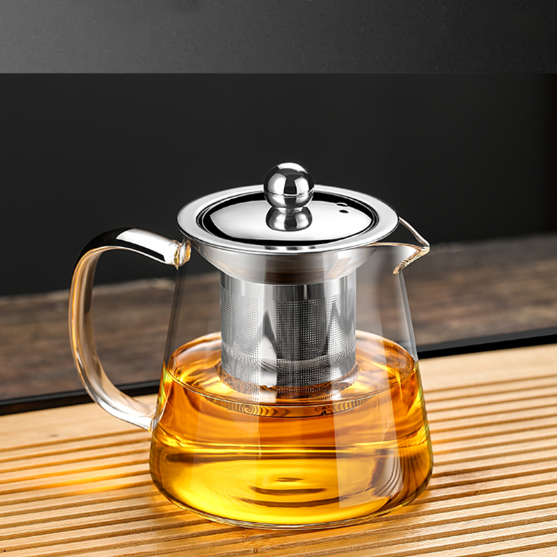 Glass Teapot with Removable Stainless Steel Infuser