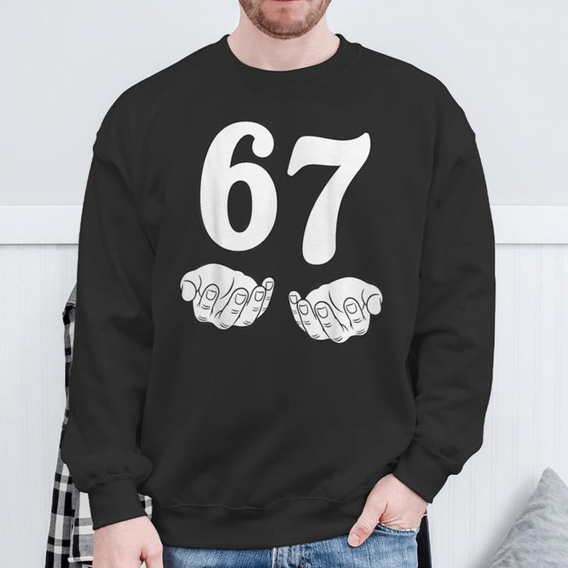 Funny 67 Meme Hand Gesture Sweatshirt