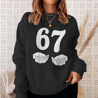 Funny 67 Meme Hand Gesture Sweatshirt