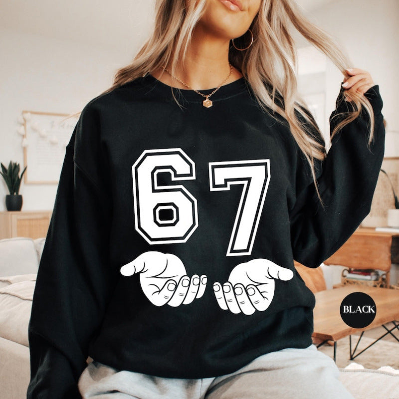 Funny 67 Meme Hand Gesture Sweatshirt