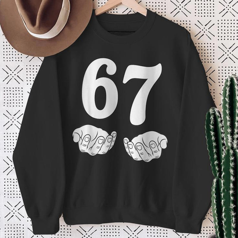 Funny 67 Meme Hand Gesture Sweatshirt