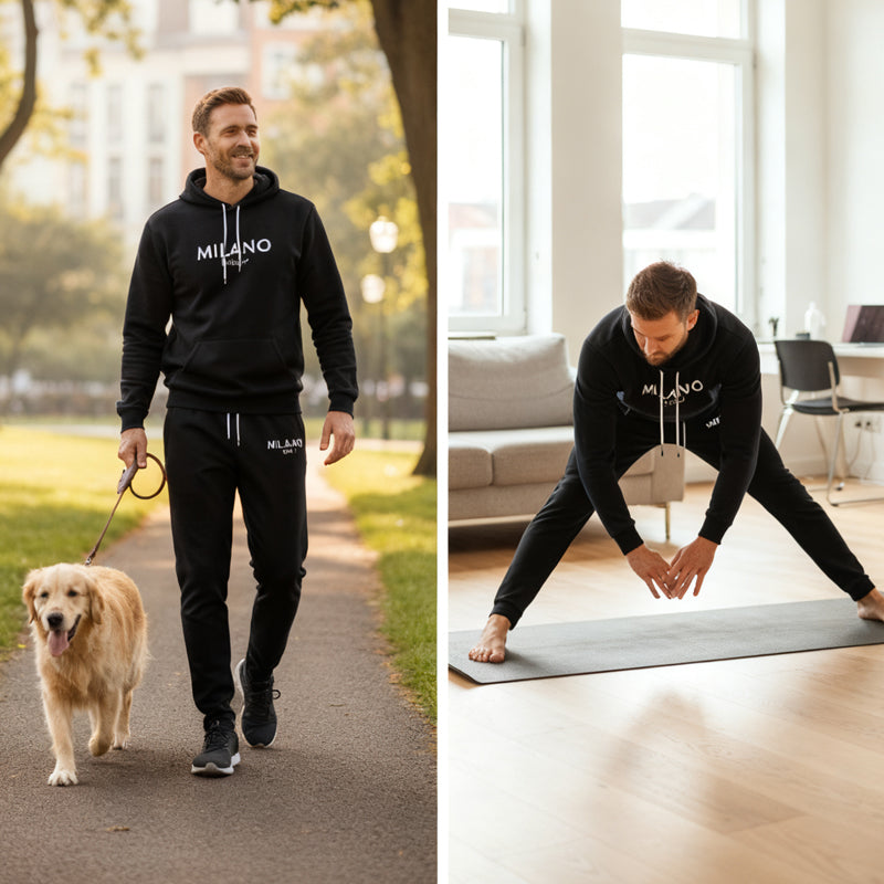 Men's 2-Piece Hooded Tracksuit Set | Comfort & Style