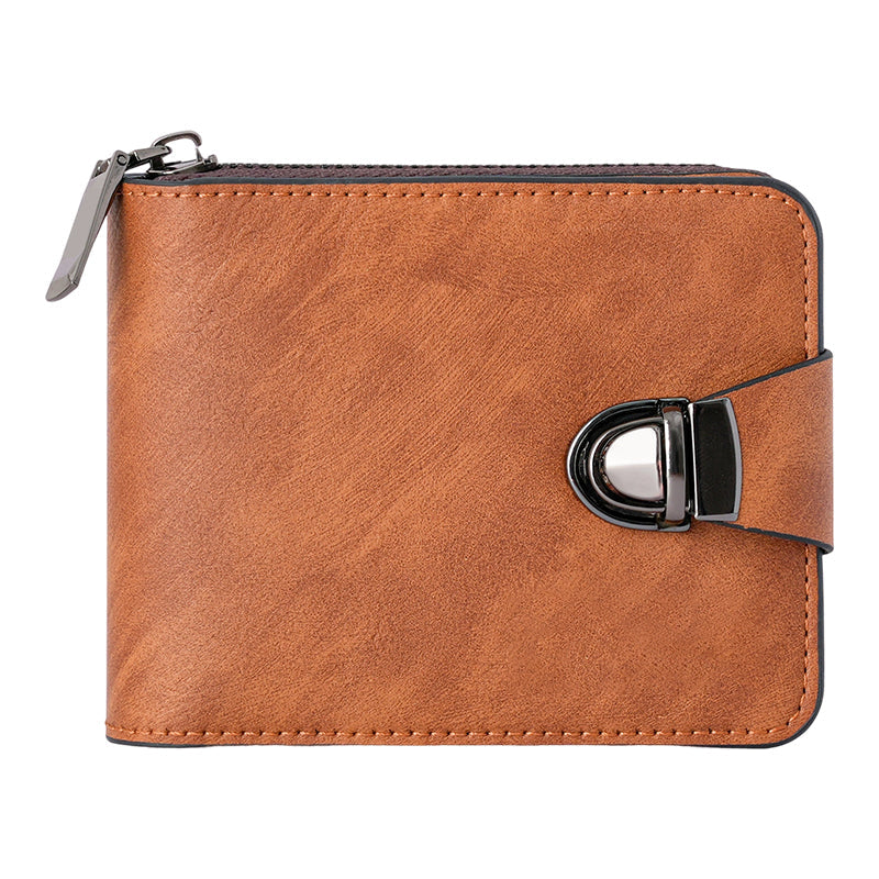 Men's Vintage Compact Zipper Wallet